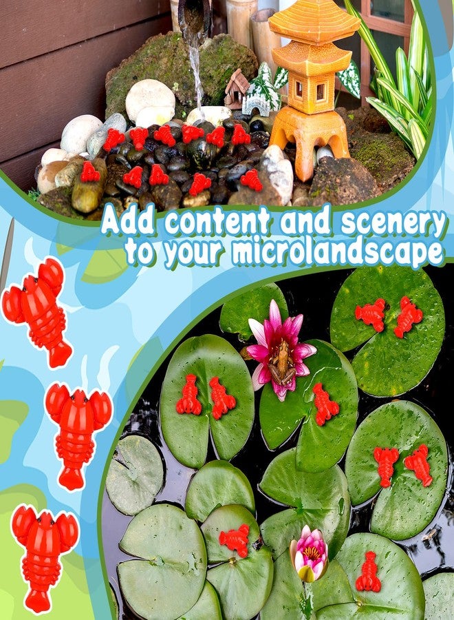 RoundFunny 100 Pcs Mini Lobster Figurine Resin Lobster Models Tiny Red Crawfish Decor Small Fake Sea Figurine for Early Education Teaching Aids, Party Shooting Props and Tabletop Decor - Image 3